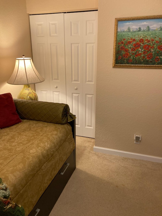 1428 W Wickham C Cir Unit C, Delray Beach, FL 33445 - bedroom with carpet flooring, a closet, and baseboards