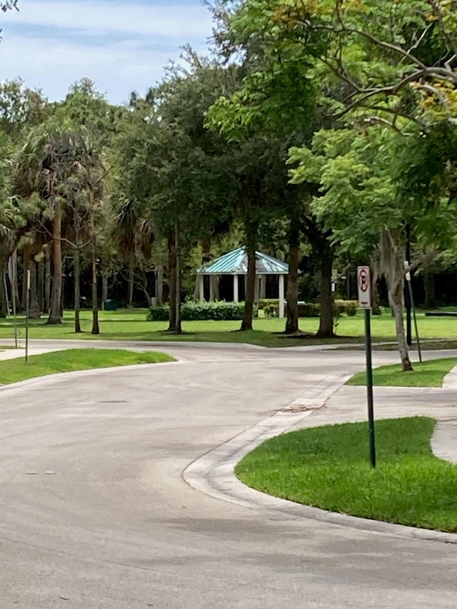 1428 W Wickham C Cir Unit C, Delray Beach, FL 33445 - view of home's community featuring a gazebo and a yard