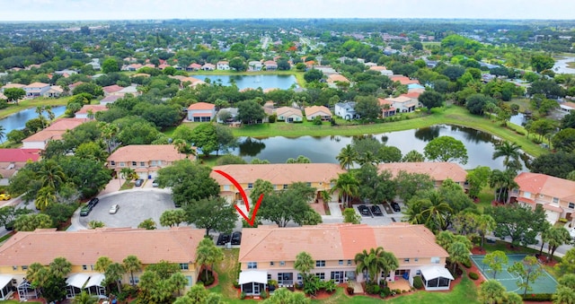 212 River Bluff Ln, Royal Palm Beach, FL 33411 - aerial perspective of suburban area with a large body of water