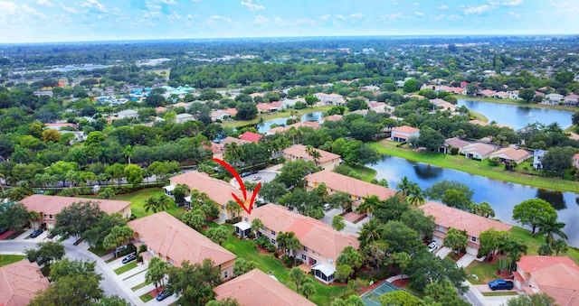 212 River Bluff Ln, Royal Palm Beach, FL 33411 - aerial view of residential area featuring a large body of water