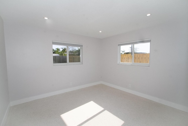 214 SW 3rd St, Boca Raton, FL 33432 - empty room featuring recessed lighting and baseboards