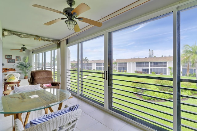 755 Saturn St Unit E 202, Jupiter, FL 33477 - sunroom featuring ceiling fan