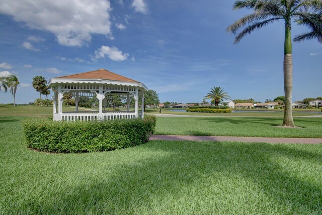 11650 Briarwood Cir Unit 2, Boynton Beach, FL 33437 - view of home's community featuring a gazebo and a lawn