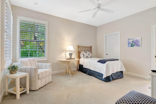 3321 Southern Cay Dr, Jupiter, FL 33477 - bedroom featuring baseboards, carpet floors, and ceiling fan
