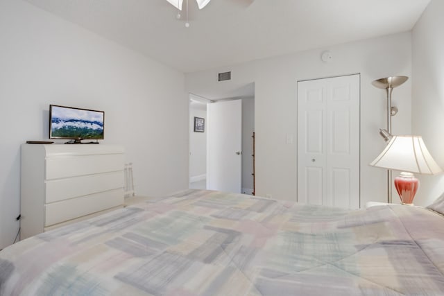 3326 Arcara Way Unit 416, Lake Worth, FL 33467 - bedroom with a closet and a ceiling fan