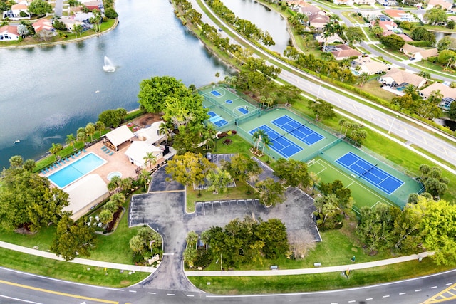 10560 Plainview Cir, Boca Raton, FL 33498 - aerial view of residential area featuring a large body of water and a pool