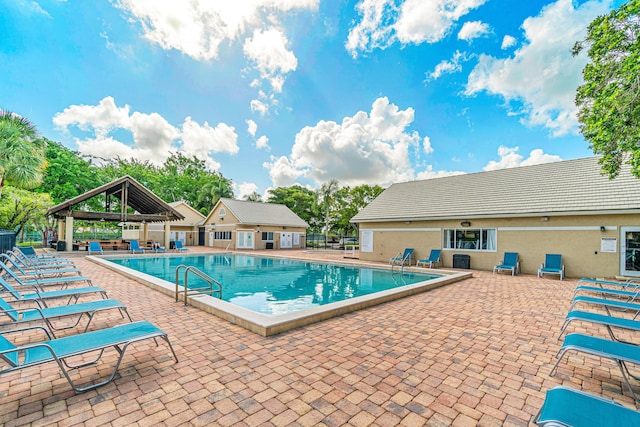10560 Plainview Cir, Boca Raton, FL 33498 - community pool featuring a gazebo and a patio