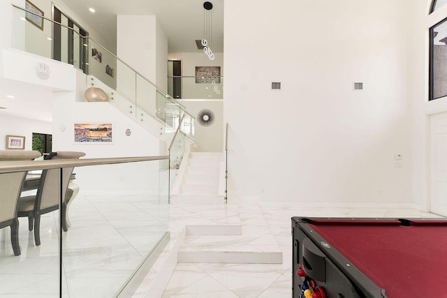 9475 Equus Cir, Boynton Beach, FL 33472 - bathroom featuring marble finish flooring and billiards