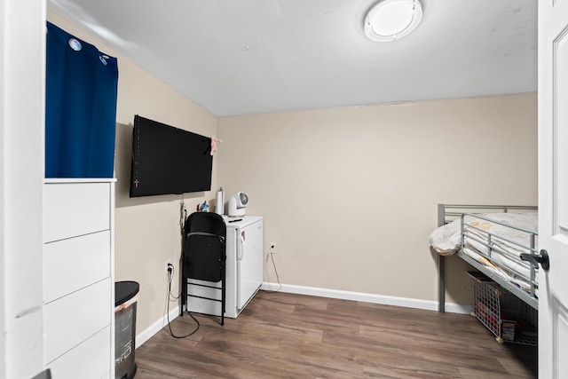 1214 Peak Rd, Lantana, FL 33462 - home office with wood finished floors and baseboards