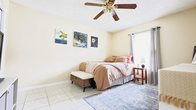 507 NW Azalea Ave, Port Saint Lucie, FL 34983 - bedroom featuring a textured ceiling, a ceiling fan, and baseboards