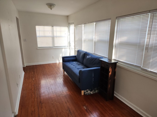 1512 Florida Ave Unit A/B, West Palm Beach, FL 33401 - living room with hardwood / wood-style flooring and baseboards