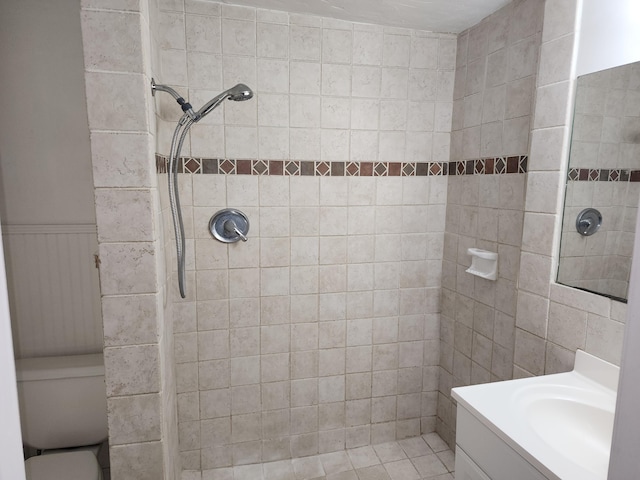 1512 Florida Ave Unit A/B, West Palm Beach, FL 33401 - full bathroom with vanity, tiled shower, and toilet