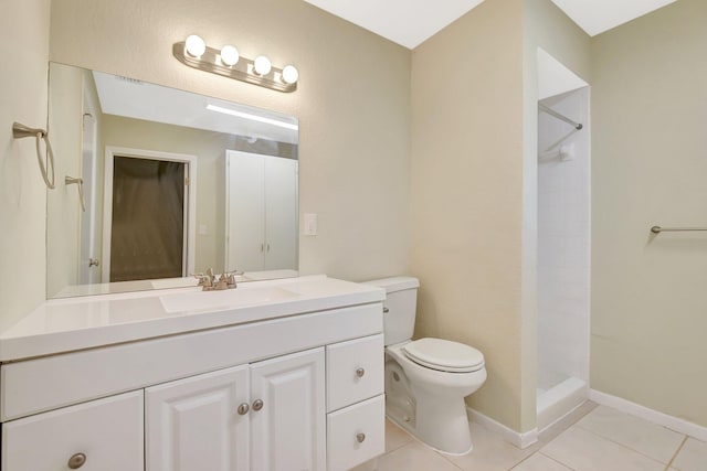 1103 NW 7th Ct, Boynton Beach, FL 33426 - full bath featuring toilet, tile patterned flooring, a tile shower, and vanity