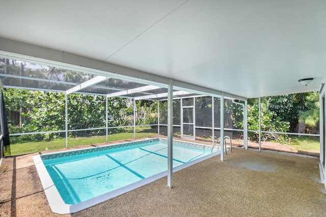 1103 NW 7th Ct, Boynton Beach, FL 33426 - swimming pool featuring glass enclosure and a patio