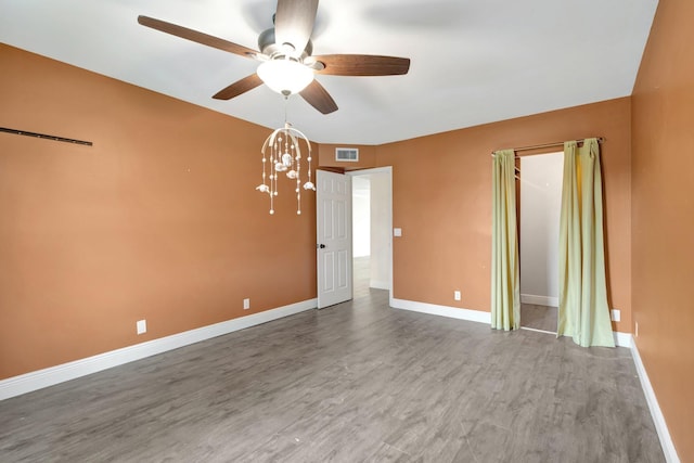 3118 Florida Blvd Unit 204-B, Delray Beach, FL 33483 - spare room featuring ceiling fan, wood finished floors, and baseboards