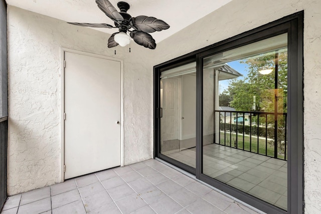 3118 Florida Blvd Unit 204-B, Delray Beach, FL 33483 - empty room with ceiling fan, a textured wall, and light tile patterned flooring