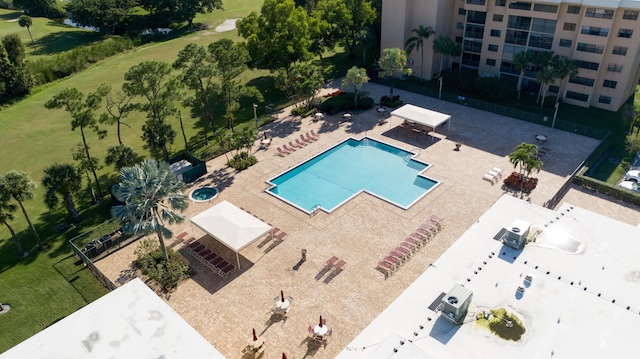 7770 Tahiti Ln Unit 408, Lake Worth, FL 33467 - drone / aerial view of a pool