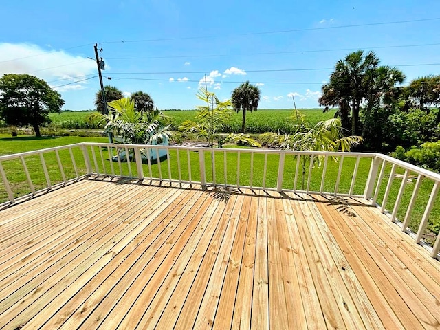 2657 River Rd, Moore Haven, FL 33471 - wooden deck with a yard