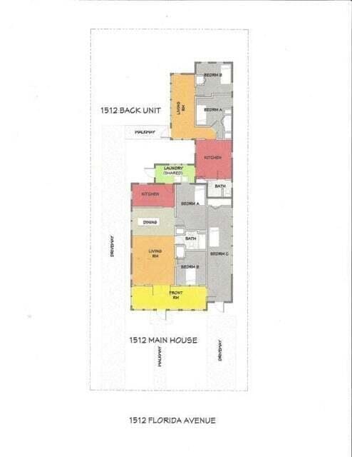1512 Florida Ave Unit 1/2, West Palm Beach, FL 33401 - property floor plan