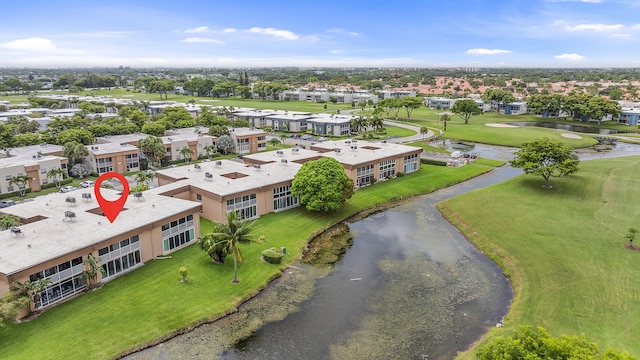 112 Piedmont C, Delray Beach, FL 33484 - aerial view of a nearby body of water and a local golf course