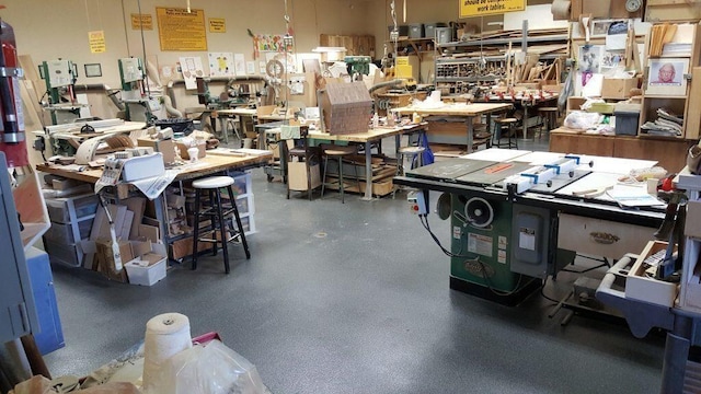 112 Piedmont C, Delray Beach, FL 33484 - misc room featuring a workshop area