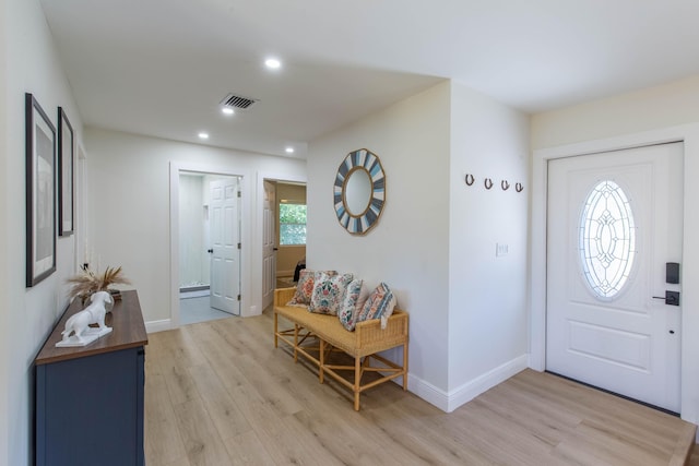 16932 W Aintree Dr W, Loxahatchee, FL 33470 - entrance foyer featuring light wood finished floors, recessed lighting, and baseboards