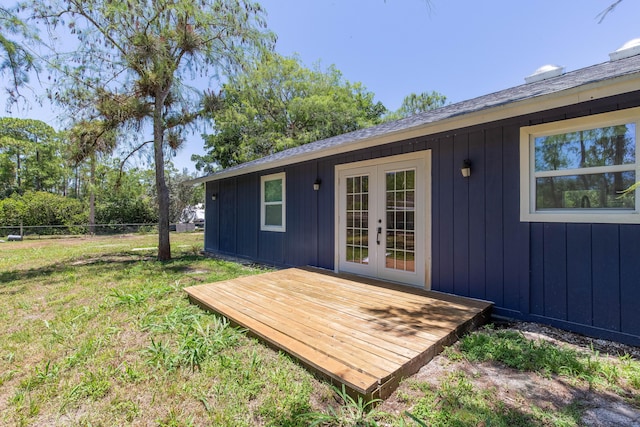16932 W Aintree Dr W, Loxahatchee, FL 33470 - wooden deck with french doors