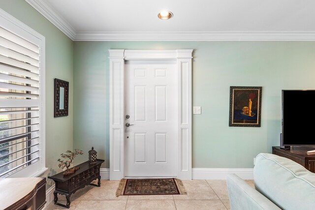 9950 Pyracantha Tree Ter Unit B, Boynton Beach, FL 33436 - tiled entrance foyer with ornamental molding and baseboards