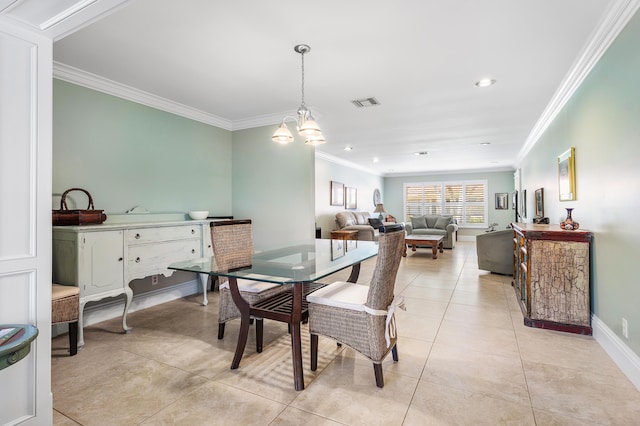 9950 Pyracantha Tree Ter Unit B, Boynton Beach, FL 33436 - dining area with crown molding, baseboards, recessed lighting, and light tile patterned floors