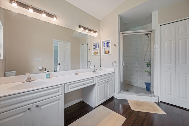 3442 C Rd, Loxahatchee Groves, FL 33470 - bathroom featuring double vanity, a closet, and a stall shower