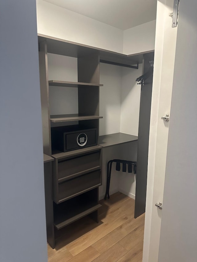 398 NE 5th St Unit 2503, Miami, FL 33132 - walk in closet featuring light wood-type flooring