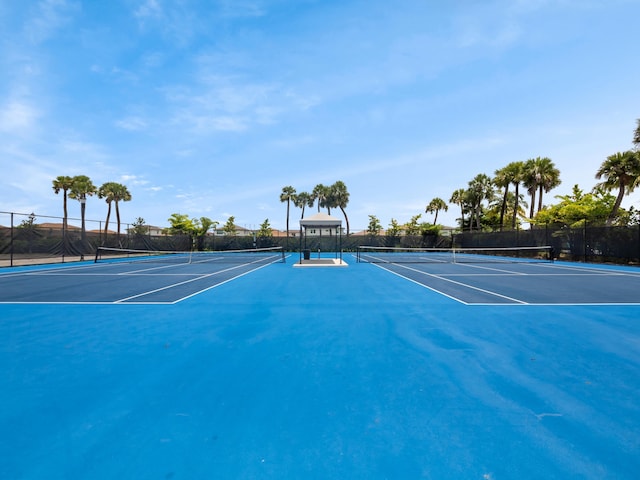 3181 Streng Ln, Royal Palm Beach, FL 33411 - view of tennis court with community basketball court