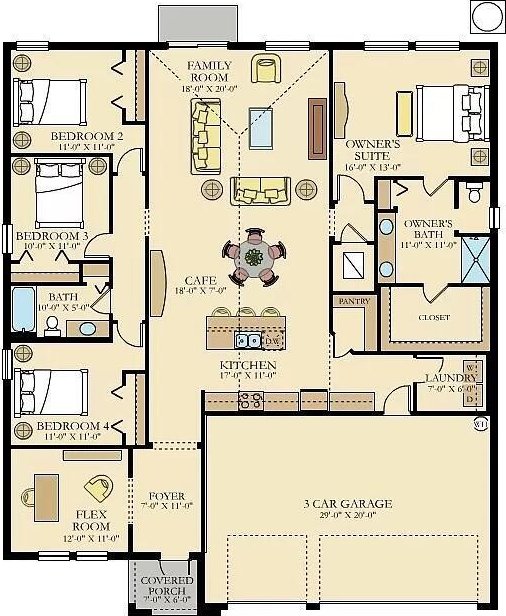 3181 Streng Ln, Royal Palm Beach, FL 33411 - floor plan / room layout