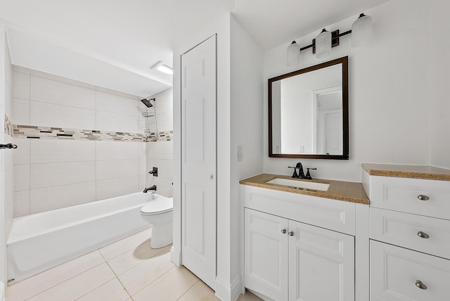 1021 10th Ct Unit 1021, Palm Beach Gardens, FL 33410 - full bath featuring vanity, toilet, bathing tub / shower combination, and tile patterned flooring