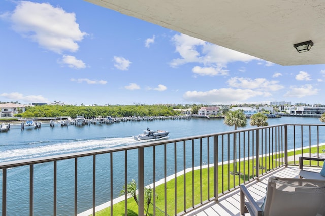 899 Jeffery St Unit 414, Boca Raton, FL 33487 - balcony featuring a water view