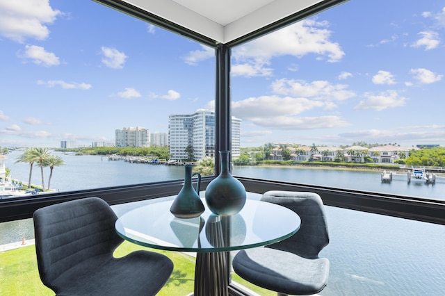 899 Jeffery St Unit 414, Boca Raton, FL 33487 - interior space with a water view