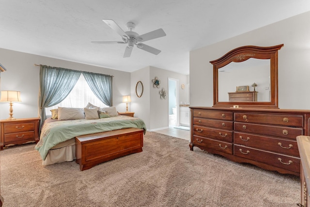 8858 SW 8th St, Boca Raton, FL 33433 - bedroom featuring light carpet and a ceiling fan