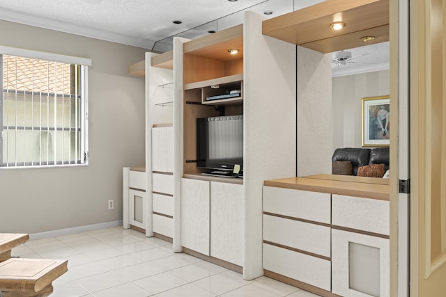 6067 Kings Gate Cir, Delray Beach, FL 33484 - bedroom featuring ornamental molding, baseboards, and light tile patterned floors
