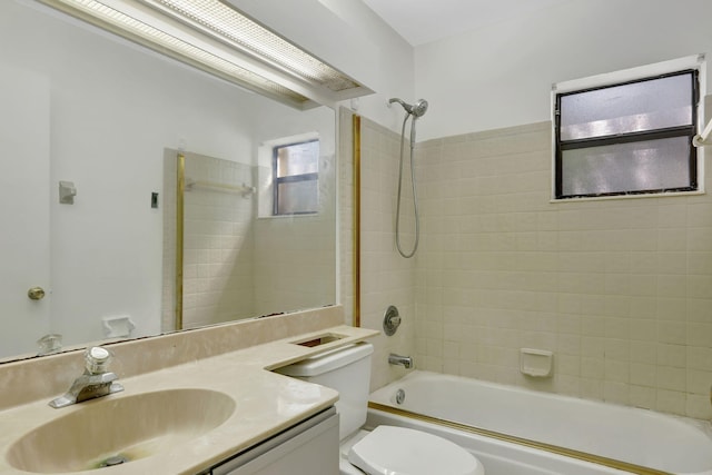 4733 NW 22nd St Unit 4283, Coconut Creek, FL 33063 - bathroom with toilet, vanity, and bathing tub / shower combination
