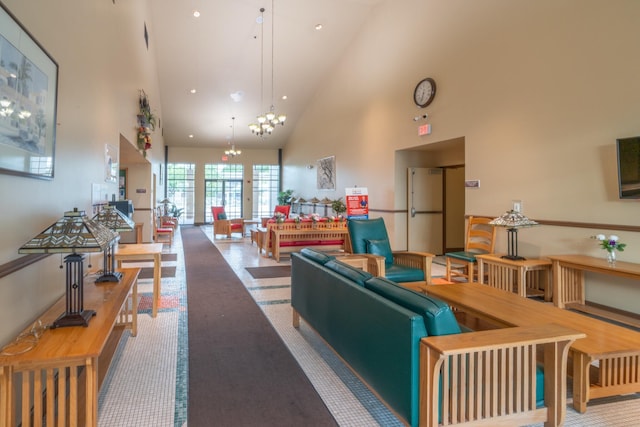 7300 NW 5th Pl Unit 203, Margate, FL 33063 - living area featuring high vaulted ceiling