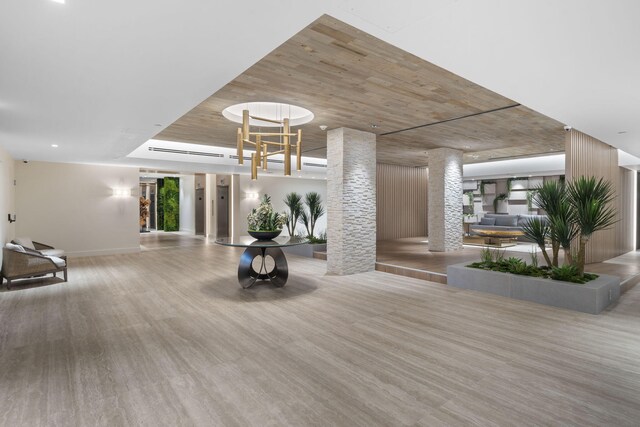 2301 Collins Ave Unit 1239, Miami Beach, FL 33139 - building lobby featuring wooden ceiling
