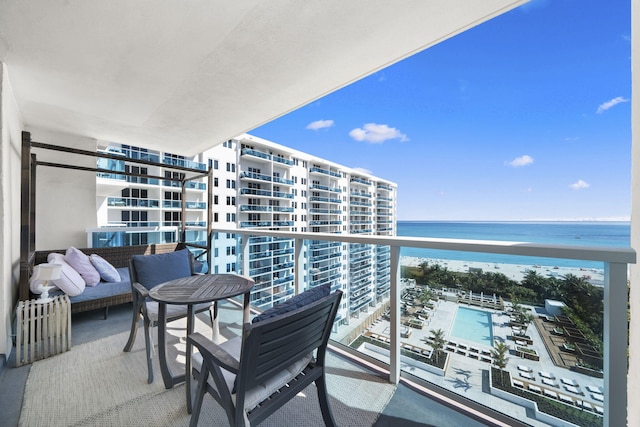 2301 Collins Ave Unit 1239, Miami Beach, FL 33139 - balcony featuring a water view and view of pool