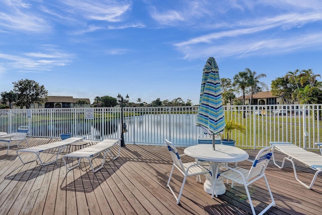 3561 Tall Pine Way Unit B-1, Greenacres, FL 33463 - deck featuring a water view