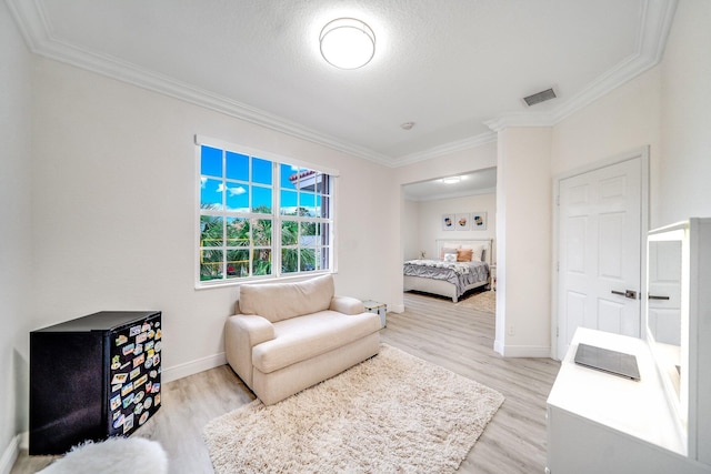 1855 SW Jamesport Dr, Port Saint Lucie, FL 34953 - bedroom with ornamental molding, light wood-type flooring, and baseboards