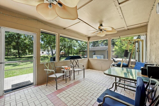 13704 58th Ct N, The Acreage, FL 33411 - sunroom with ceiling fan