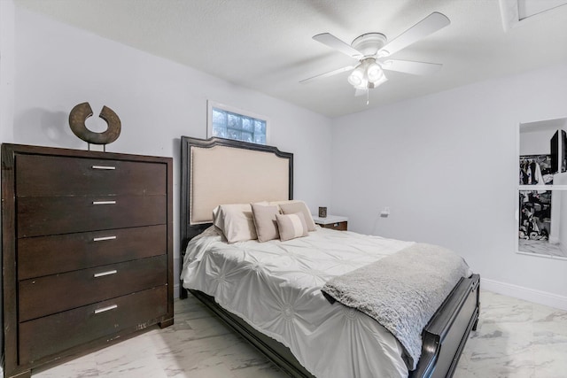 18905 Cloud Lake Cir, Boca Raton, FL 33496 - bedroom with light marble finish flooring and a ceiling fan