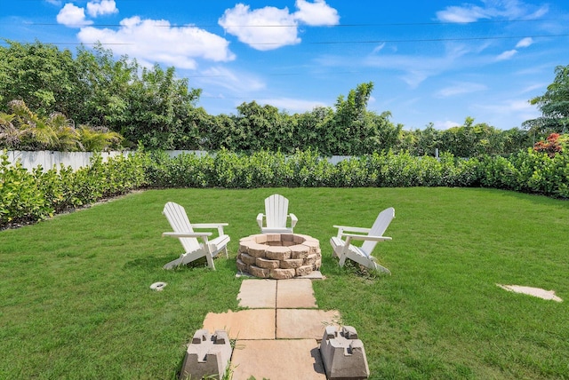 18905 Cloud Lake Cir, Boca Raton, FL 33496 - view of yard with an outdoor fire pit