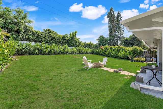 18905 Cloud Lake Cir, Boca Raton, FL 33496 - view of yard featuring an outdoor fire pit