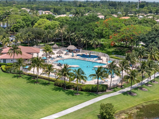4474 Foxtail Ln, Weston, FL 33331 - community pool with view of wooded area