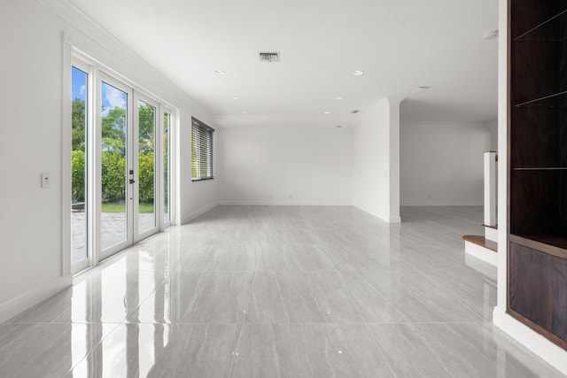 4474 Foxtail Ln, Weston, FL 33331 - spare room with crown molding, baseboards, and recessed lighting